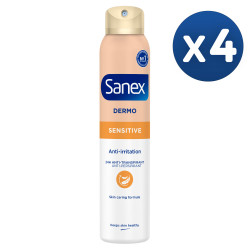 Pack de 4 - Sanex Spray Deodorant Dermo Sensitive 200ml