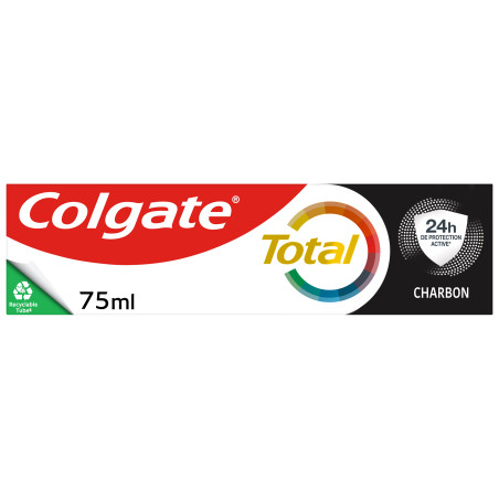 Pack de 4 - Dentifrice Colgate Total Charbon 75ml