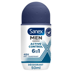 Pack de 3 - Déodorant Anti-transpirant Homme Sanex Men Dermo 48h bille - 50ml 2