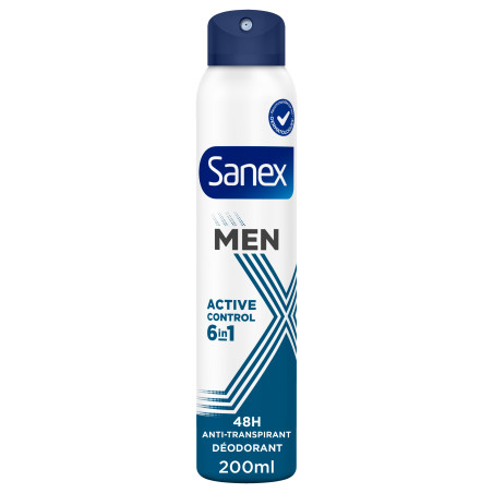 Pack de 4 - Sanex Spray Deodorant Dermo Men Active Control 200ml Pack de 4 - Sanex Spray Deodorant Dermo Men Active Control 200ml