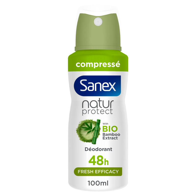 Pack de 4 - Sanex Spray Deodorant Bamboo Bio Fresh Efficacity 100ml