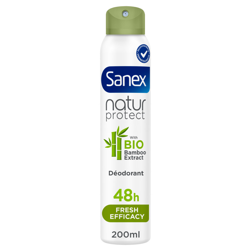 Pack de 4 - Sanex Spray Deodorant Bamboo Bio Fresh Efficacity 200ml