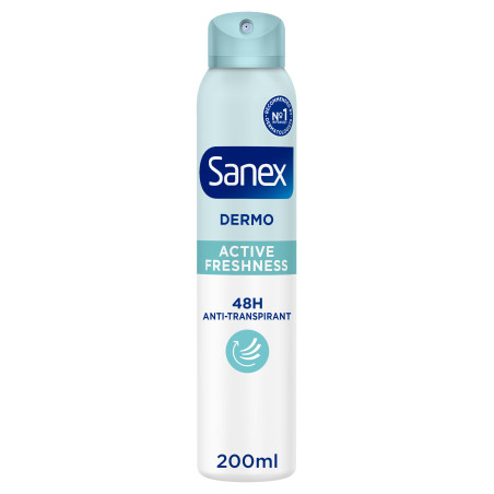 Pack de 4 - Sanex Spray Deodorant Dermo Active Freshness 200ml Pack de 4 - Sanex Spray Deodorant Dermo Active Freshness 200ml