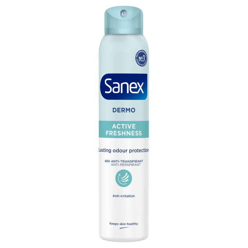 Pack de 4 - Sanex Spray Deodorant Dermo Active Freshness 200ml
