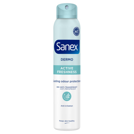 Pack de 4 - Sanex Spray Deodorant Dermo Active Freshness 200ml Pack de 4 - Sanex Spray Deodorant Dermo Active Freshness 200ml
