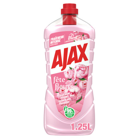 Pack de 3 - Ajax Flacon Nettoyant menager Fête des Fleurs Pivoine 1250ml