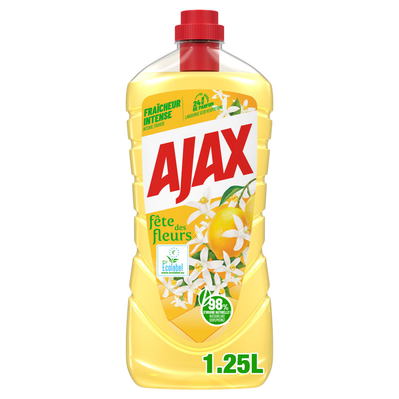 Pack de 3 - Ajax Flacon Nettoyant menager Fête des Fleurs Citron 1250ml