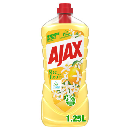 Pack de 3 - Ajax Flacon Nettoyant menager Fête des Fleurs Citron 1250ml Pack de 3 - Ajax Flacon Nettoyant menager Fête des Fleurs Citron 1250ml