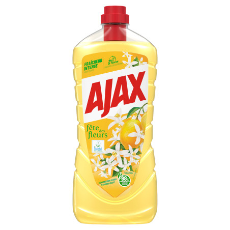 Pack de 3 - Ajax Flacon Nettoyant menager Fête des Fleurs Citron 1250ml Pack de 3 - Ajax Flacon Nettoyant menager Fête des Fleurs Citron 1250ml