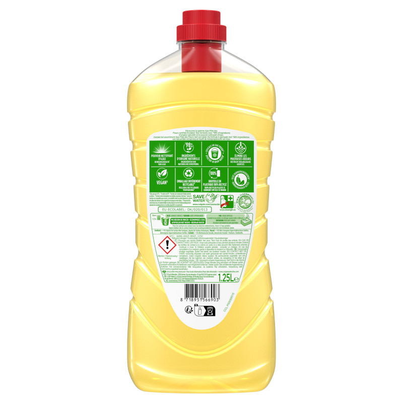 Pack de 3 - Ajax Flacon Nettoyant menager Fête des Fleurs Citron 1250ml