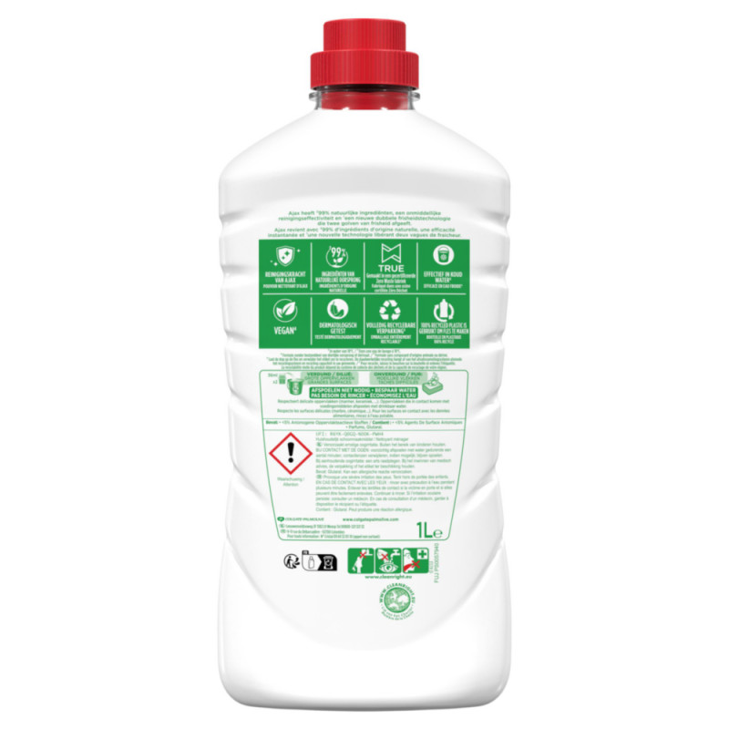 Pack de 3 - Nettoyant ménager Ajax Frais 1L