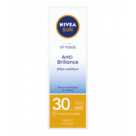 Nivea Sun - Pack de 2 - Crème UV Visage Anti-Brillance FPS 30  50Ml