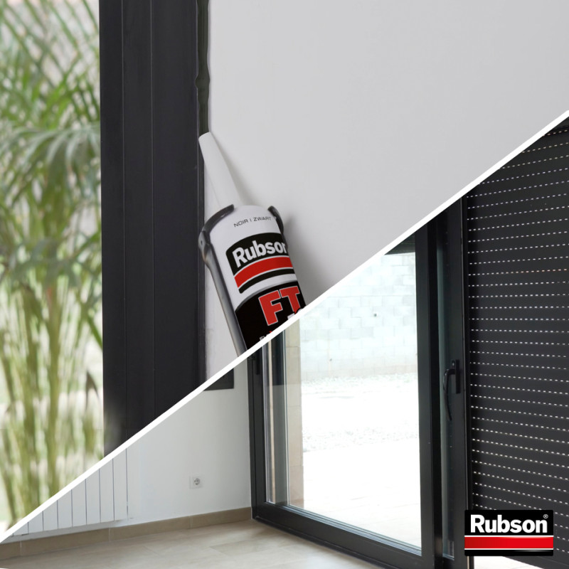 Pack de 3 - RUBSON Mastic FT 101 Joint Fissure Colle Noir Cart 280ml