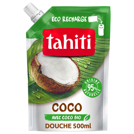 Pack de 3 - Tahiti Doypack Gel douche Origine Coco 500ml Pack de 3 - Tahiti Doypack Gel douche Origine Coco 500ml
