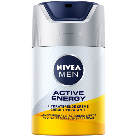Crème hydratante énergisante homme NIVEA MEN peaux fatiguées Active Energy 50ml