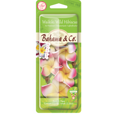 Désodorisant pour voiture à accrocher au rétroviseurFleurs tropicales parfumées, inspirées du parfum des îlesCorde avec perles