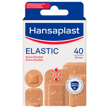 Hansaplast - Pansements Elastic x40 - 4 Tailles