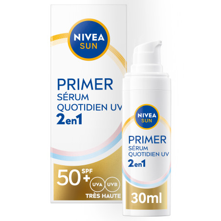 Nivea Sun - Primer UV Visage Daily 2-en-1 FPS 50+ 30ml (**)
