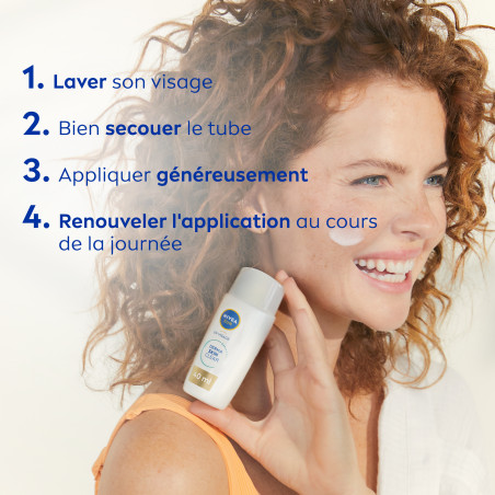 Pack de  2 - Nivea Sun - Fluide UV Visage Derma Skin Clear Anti-Imperfections FPS 50+ 40ml