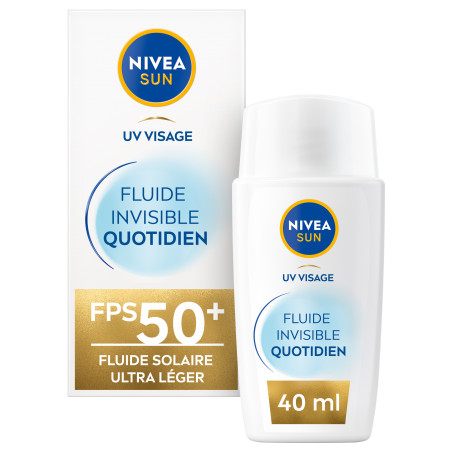 Pack de  2 - Nivea Sun - Fluide UV Visage Invisible Daily Fluid FPS 50+
