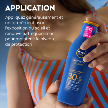 Pack de  2 - Nivea Sun - Lait Protect & Hydrate FPS 30 200ml (**)