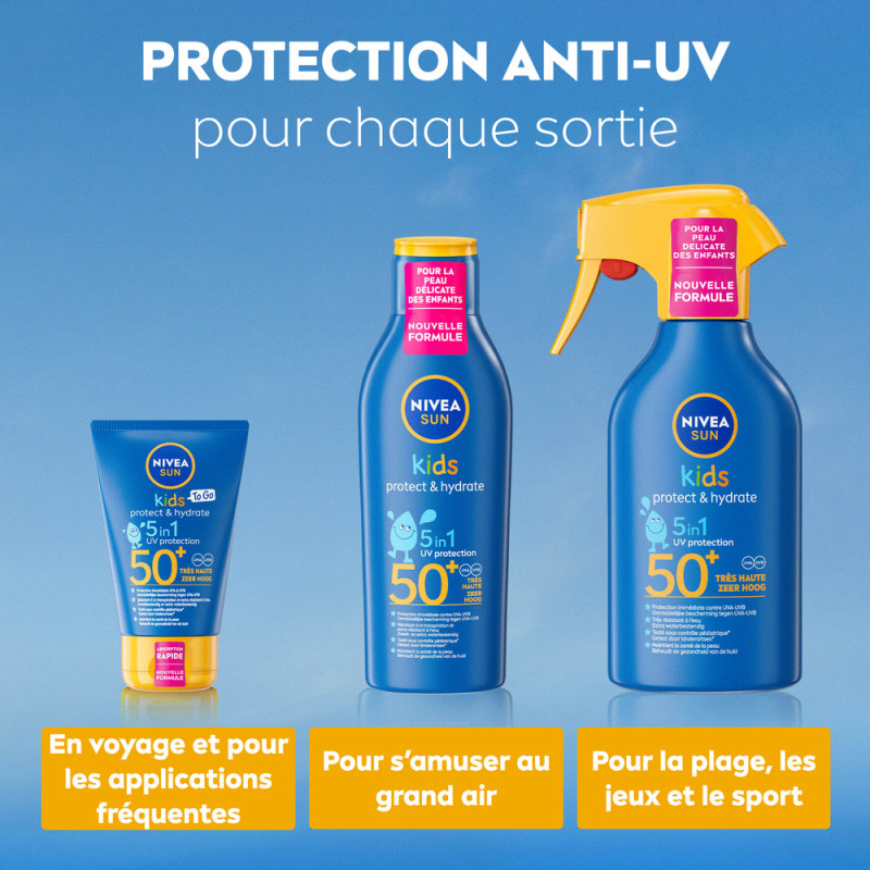Pack de  2 - Nivea Sun - Lait Kids Protect & Hydrate FPS 50+ 200ml (**)