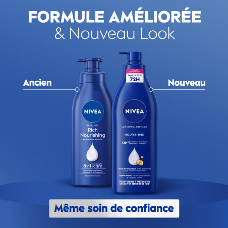 Pack de  2 - Nivea - Lait Crème Nourrissant Peaux Très Sèches 625ml