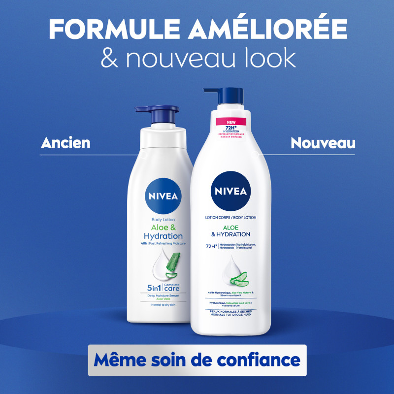 Pack de  2 - Nivea - Lait Aloe & Hydratation Peaux Normales à Sèches 400ml
