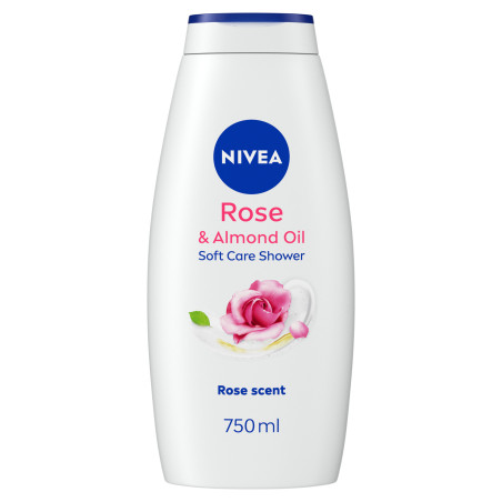 Pack de  3 - Nivea - Douche Soft Care Shower Rose & Almond Oil - 750 ml
