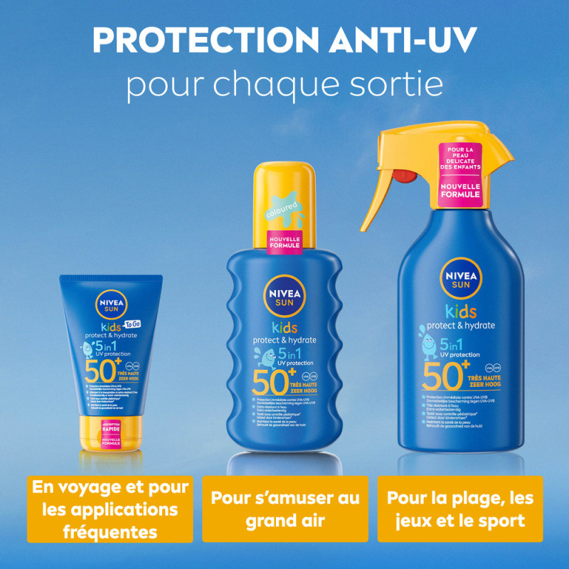 Pack de  2 - Nivea Sun - Pistolet Kids Protect & Hydrate FPS 50+ 270ml (**)