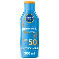Pack de  2 - Nivea Sun - Lait Protect & Bronze FPS 50 200ml