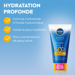 Pack de  2 - Nivea Sun - Tube Protect & Hydrate Invisible Finish FPS 50+ 150ml (**) 2