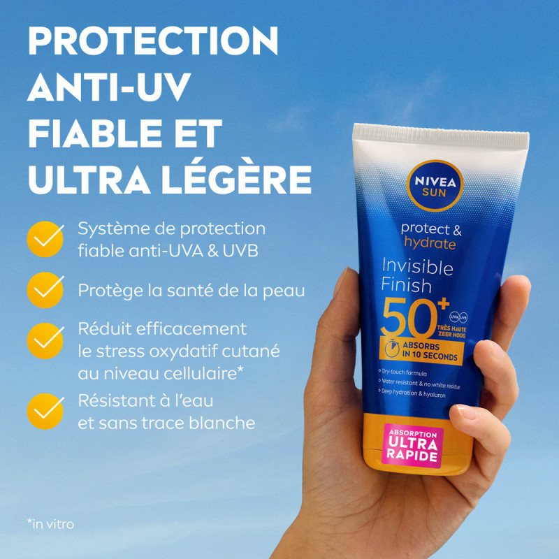 Pack de  2 - Nivea Sun - Tube Protect & Hydrate Invisible Finish FPS 50+ 150ml (**)