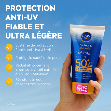 Pack de  2 - Nivea Sun - Tube Protect & Hydrate Invisible Finish FPS 50+ 150ml (**)