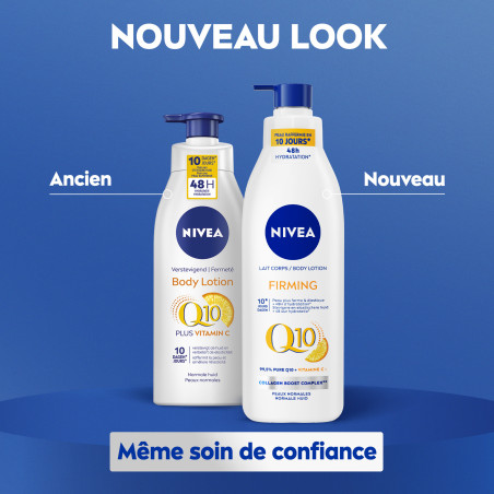 Pack de  2 - Nivea - Lait Fermeté Hydratant Q10 + Vitamine C Peaux Normales 250ml