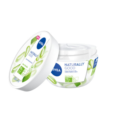 Pack de  3 - Nivea - NATURALLY GOOD Crème Multi-usages Aloe Vera BIO pot 200ml