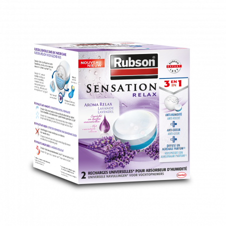 Rubson - Recharge Sensation 3En1 Aroma Relax Lavande Lot De 2 Recharges