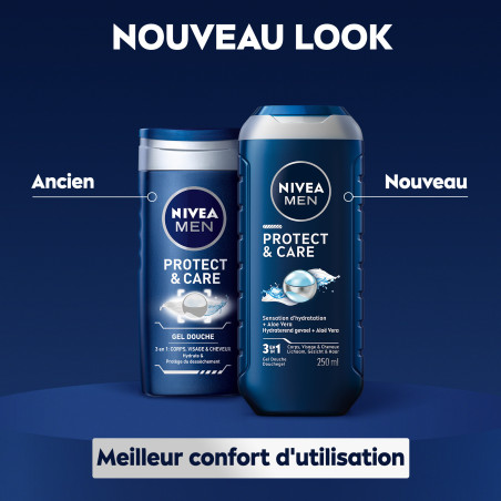 Pack de  3 - Nivea Men - Douche Protect & Care 250ml