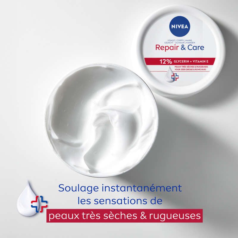 Pack de  3 - Nivea - Repair & Care Crème multi-usages Peaux Sèches 400ml