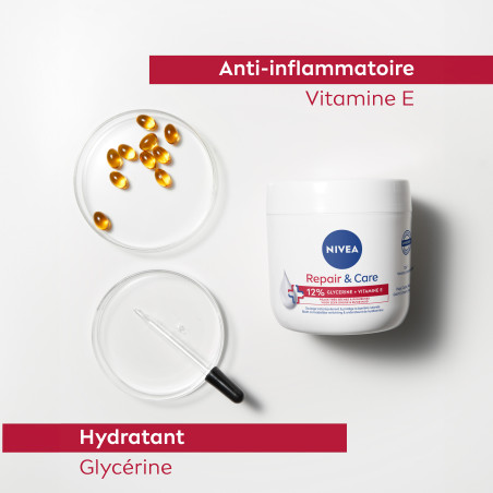 Pack de  3 - Nivea - Repair & Care Crème multi-usages Peaux Sèches 400ml