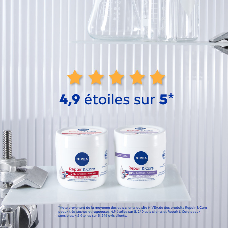 Pack de  3 - Nivea - Repair & Care Crème multi-usages Peaux Sensibles 400ml
