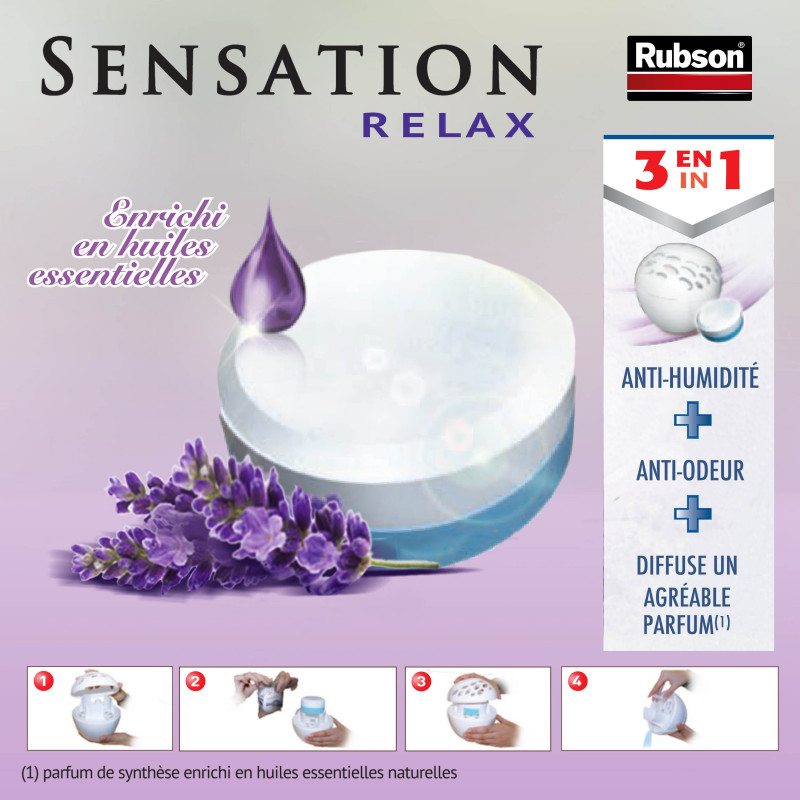 Rubson - Recharge Sensation 3En1 Aroma Relax Lavande Lot De 2 Recharges