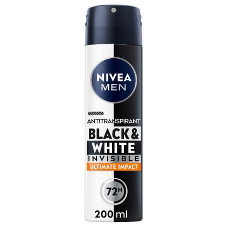 Pack de  3 - Nivea Men - Atomiseur Masculin Black & White Ultimate Impact 200ml
