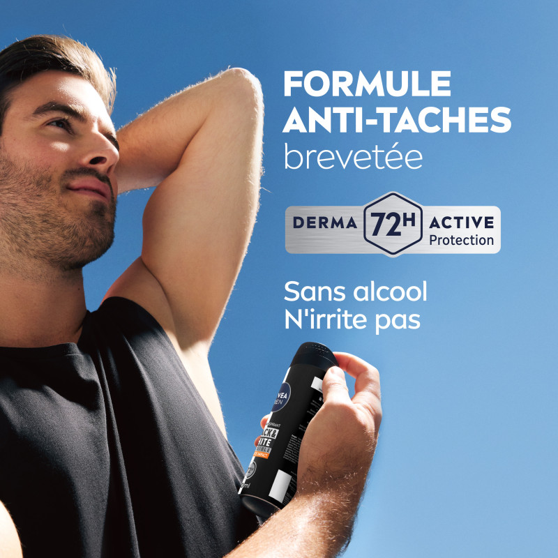 Pack de  3 - Nivea Men - Atomiseur Masculin Black & White Ultimate Impact 200ml