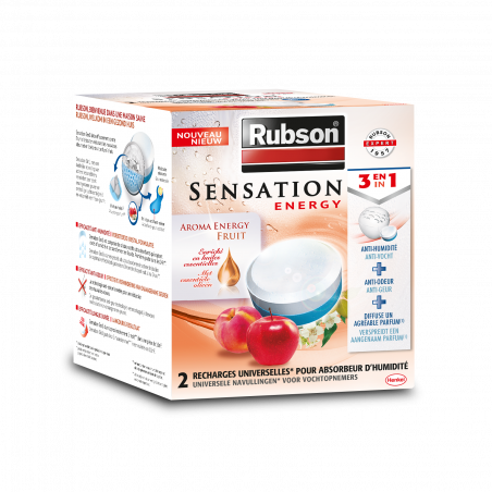 Rubson - Recharge Sensation 3En1 Aroma Energy Fruit Lot De 2 Recharges