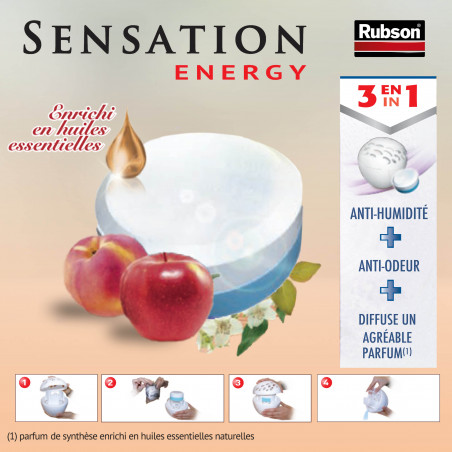 Rubson - Recharge Sensation 3En1 Aroma Energy Fruit Lot De 2 Recharges