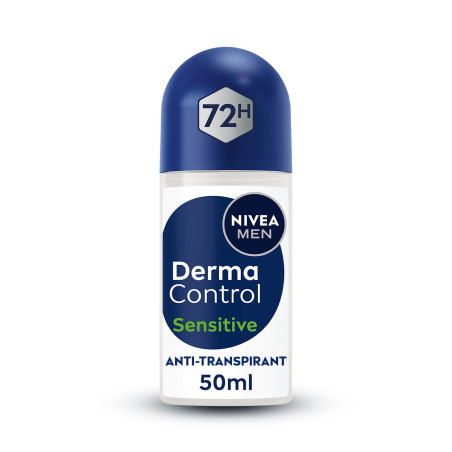NIVEA MEN - Déodorant Bille Anti-transpirant 72H Derma Control Sensitive Le roll-on de 50ml
