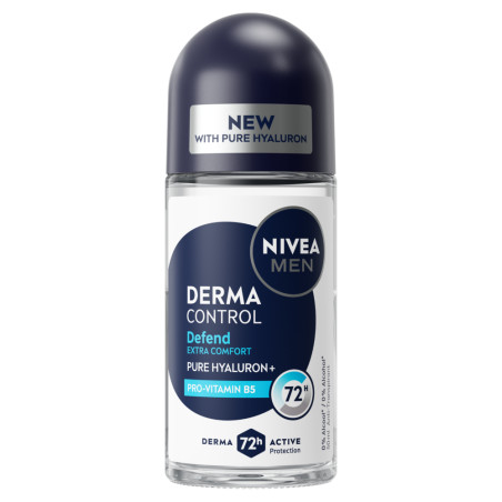 NIVEA MEN - Déodorant Bille Anti-transpirant 72H Derma Control Defend Le roll-on de 50ml