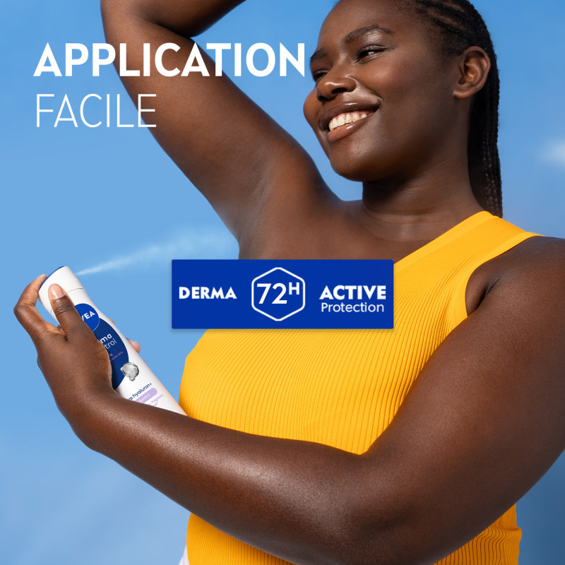 Pack de 2 - NIVEA - Déodorant Spray Anti-transpirant 72H Derma Control Restore Le spray de 200 ml