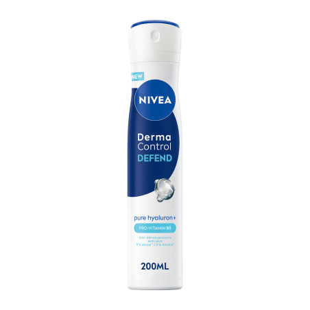 Pack de 2 - NIVEA - Déodorant Spray Anti-transpirant 72H Derma Control Defend Le spray de 200ml Pack de 2 - NIVEA - Déodorant Spray Anti-transpirant 72H Derma Control Defend Le spray de 200ml